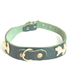 MARTIN SELLIER — Collier pour chien terrier en cuir 30 cm