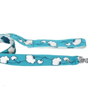 ALTEREGO — Laisse en bambou turquoise/blanc 1 m (L)