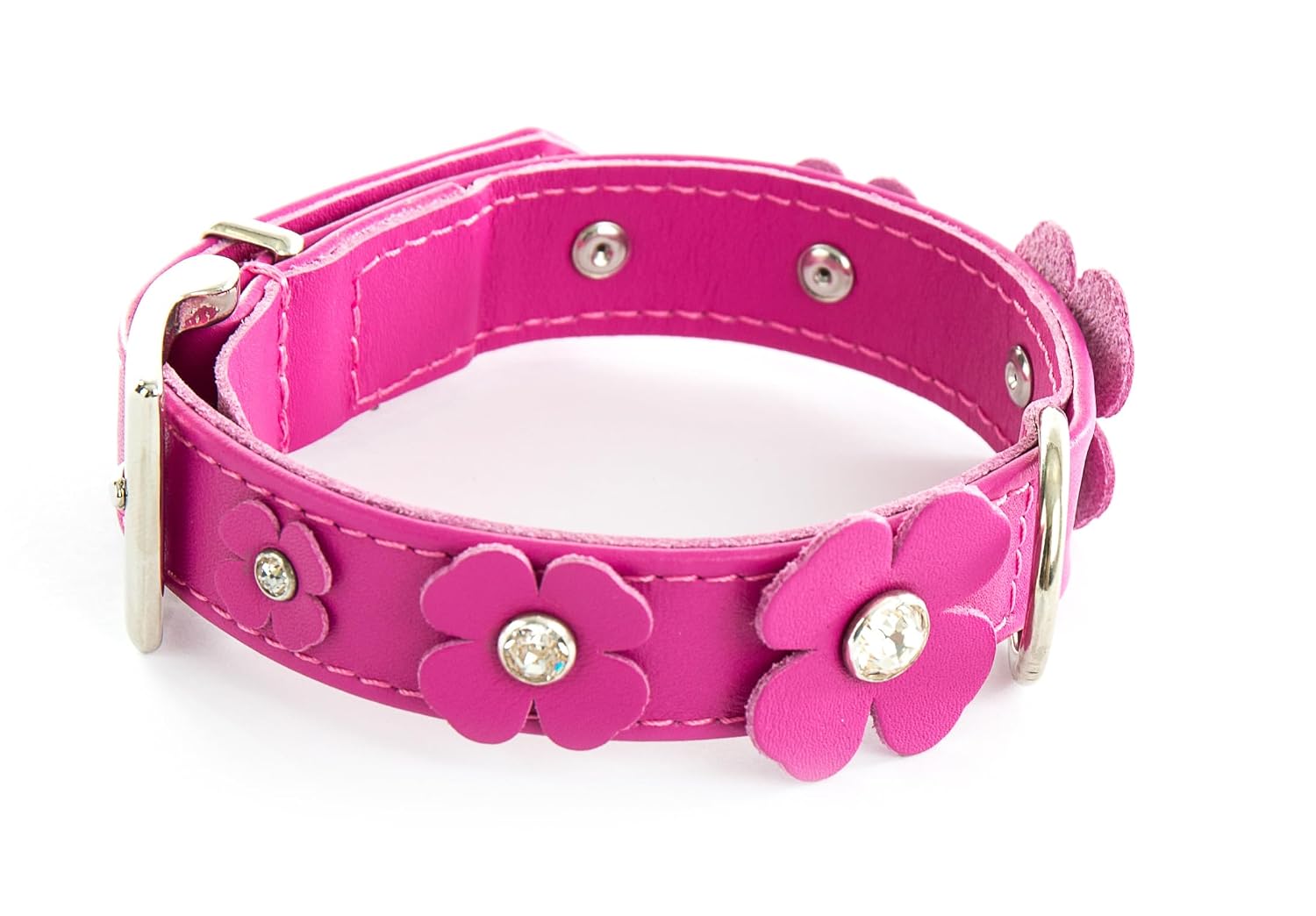 MARTIN SELLIER — Collier en cuir fantaisie trèfle fusain