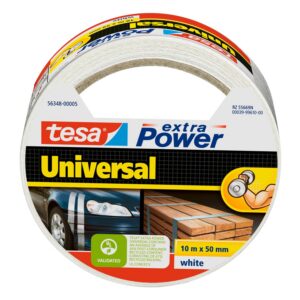 Tesa extra Power Universal — Ruban adhésif toile blanc 10 m x 50 mm