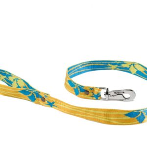 ALTEREGO Leine Lagoon — Laisse jacquard jaune/bleu 1 m M
