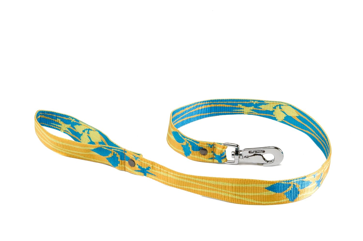 ALTEREGO Leine Lagoon — Laisse jacquard jaune/bleu 1 m M