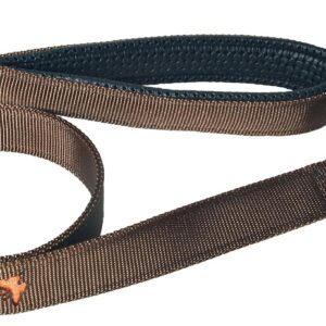 MARTIN — Laisse en nylon motif papillons orange chocolat