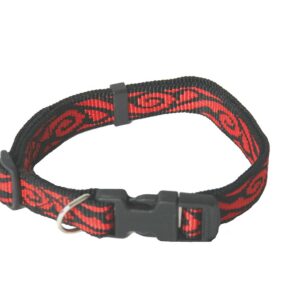 MARTIN SELLIER Santa — Collier réglable en nylon rouge/noir