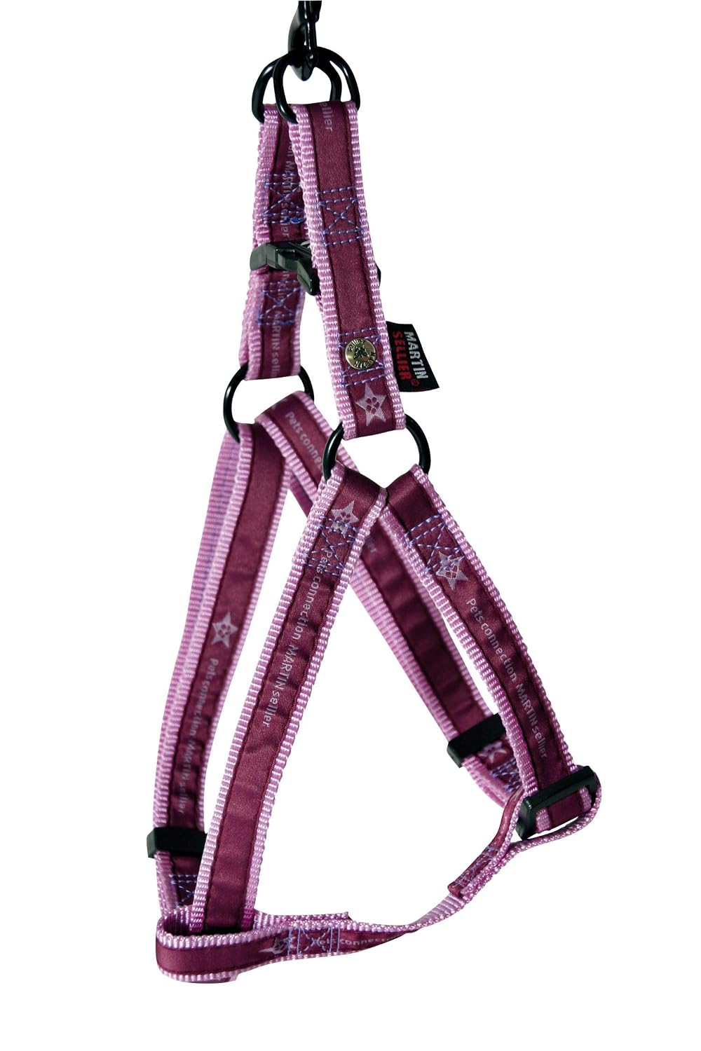 PETS CONNECTION — Harnais pour chien nylon mauve 35/50 cm x 16 mm