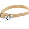 VIVOG — Collier élastique tubulaire en nylon pour chat beige