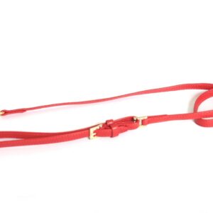 MARTIN SELLIER Carlain — Laisse en cuir d’agneau rouge 1 m