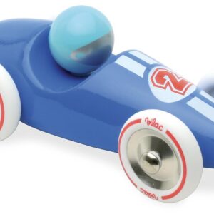 VILAC — Voiture de course GM bleue en bois massif