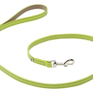 MARTIN SELLIER Citadine — Laisse en cuir pour chien vert XS