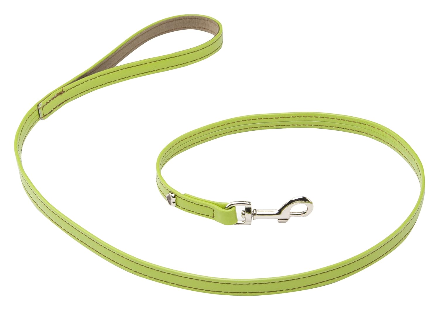 MARTIN SELLIER Citadine — Laisse en cuir pour chien vert XS
