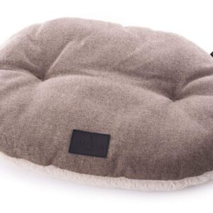 MARTIN Faubourg — Coussin ovale châtaigne T89