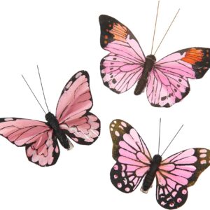 Rico Design — Papillons décoratifs à clip tons roses