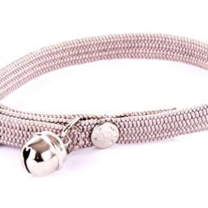 VIVOG — Collier élastique tubulaire en nylon pour chat gris