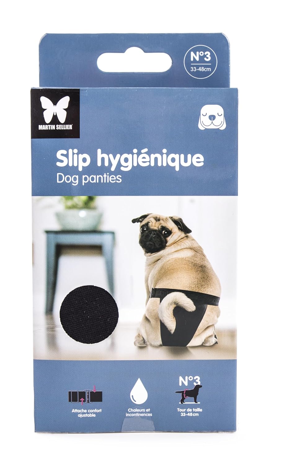 MARTIN — Slip hygiénique noir taille 3