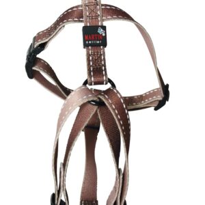 MARTIN SELLIER Color Vibe — Harnais chien nylon réfléchissant marron