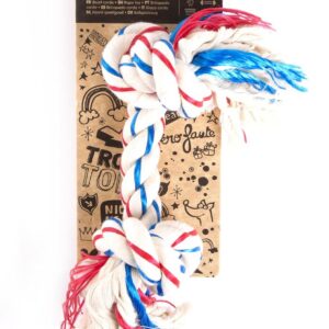 MARTIN SELLIER — Jouet corde tricolore pour chien 26 cm