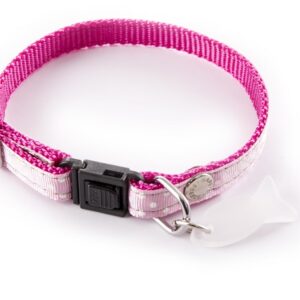 ALTER EGO — Collier réglable pour chat à pois rose