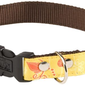 MARTIN SELLIER Floralies — Collier pour chien jaune 25 mm M