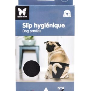MARTIN — Slip hygiénique pour chien noir taille 4 (50/59 cm)