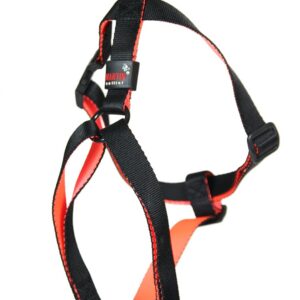 MARTIN Sellier — Harnais réglable pour chien noir/orange 20 mm