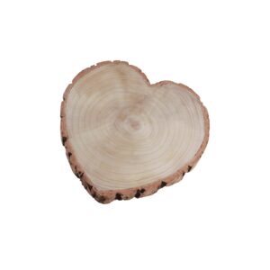 CHAKS — Décoration de table cœur en bois avec écorce