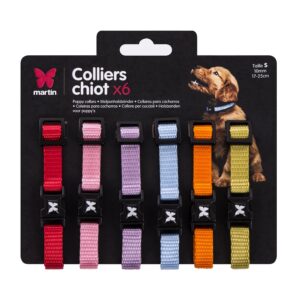 MARTIN — Lot de 6 colliers pour chiot en nylon