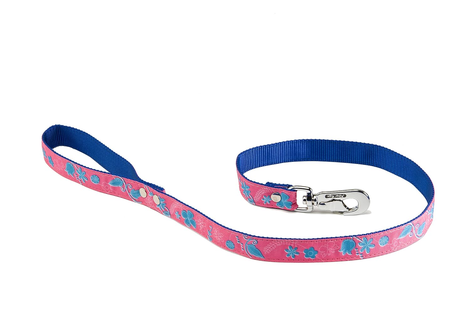 MARTIN SELLIER Floralies — Laisse pour chien rose 25 mm