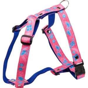 MARTIN SELLIER Floralies — Harnais pour chien rose 25 mm M