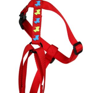 MARTIN SELLIER — Harnais pour chien en nylon rouge