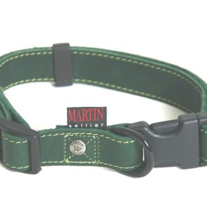 MARTIN SELLIER — Collier réglable pour chien en cuir naturel