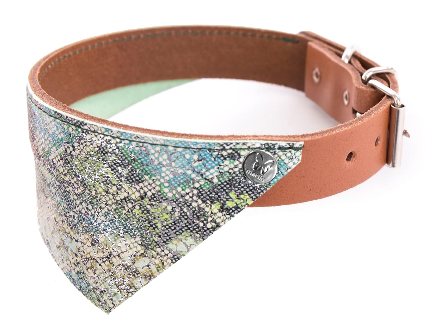 MARTIN Malibu — Collier bandana en cuir pleine fleur