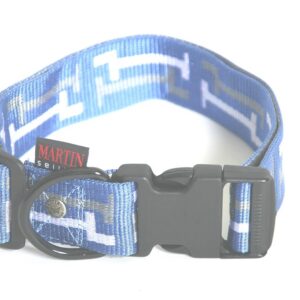 MARTIN SELLIER Clepsy — Collier réglable pour chien bleu 40/5x70 cm