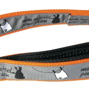 MARTIN SELLIER Marcel — Laisse double pour chien orange 40-60 cm