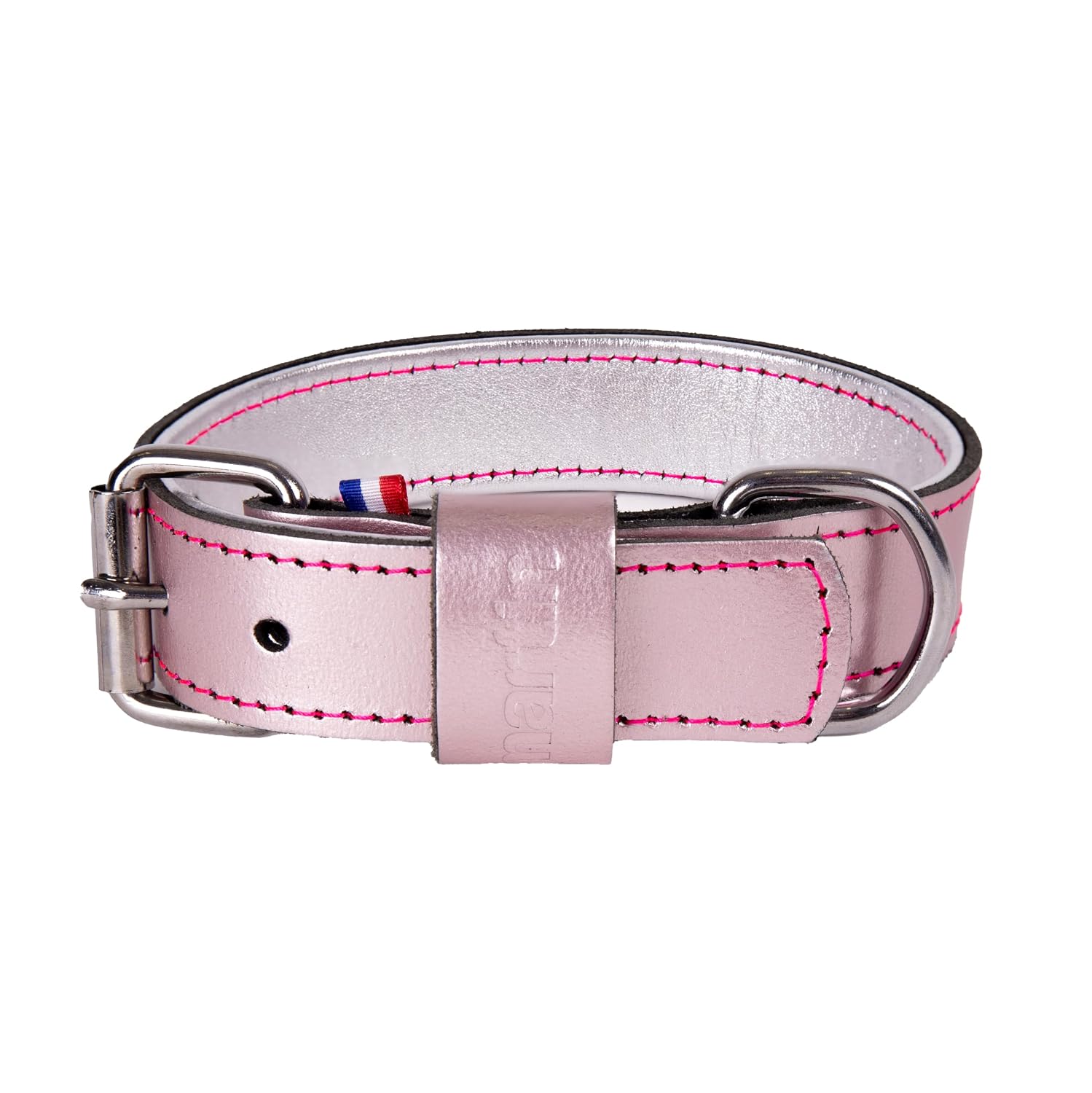 MARTIN Dakota — Collier pour chien en cuir pleine fleur 50 cm