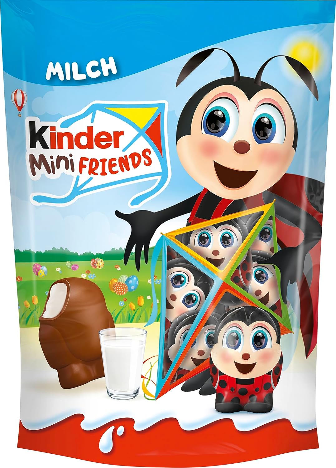 KINDER Mini Friends — Bonbons chocolat au lait fourrés au lait
