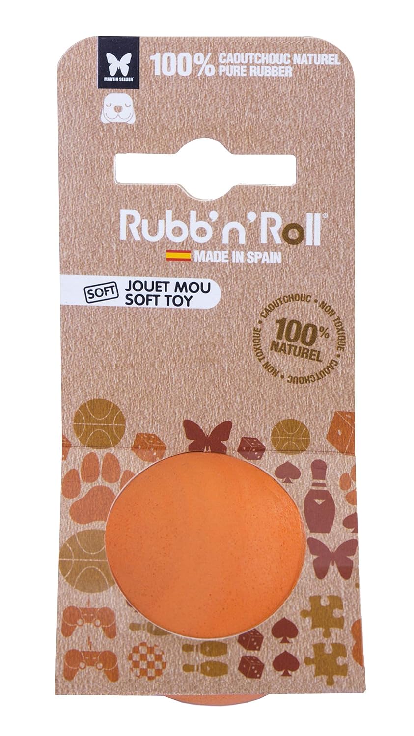 MARTIN SELLIER Rubb'n'Soft — Haltère en caoutchouc orange