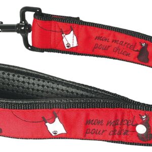 MARTIN SELLIER Marcel — Laisse double pour chien rouge 40-60 cm