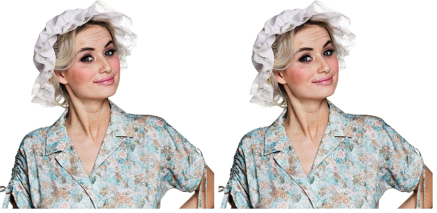 BOLAND — Bonnet de grand-mère blanc