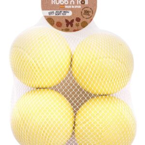 Rubb'n'Roll Rubb'n'Soft — Balles en latex orange lot de 4