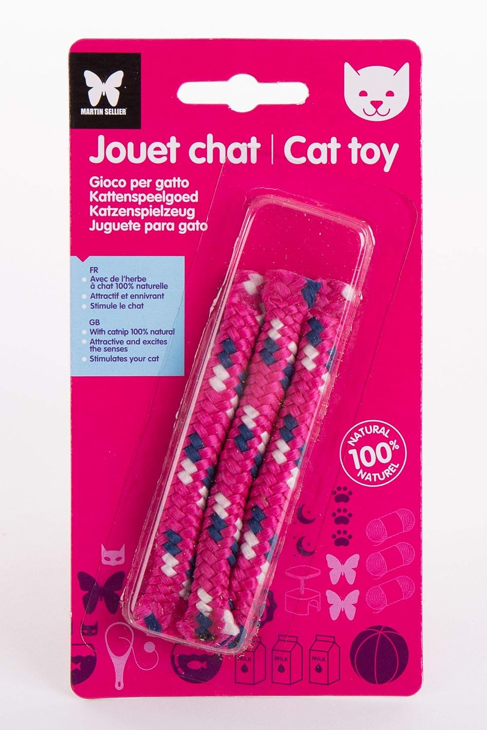MARTIN SELLIER — Jouet lacet avec herbe à chat