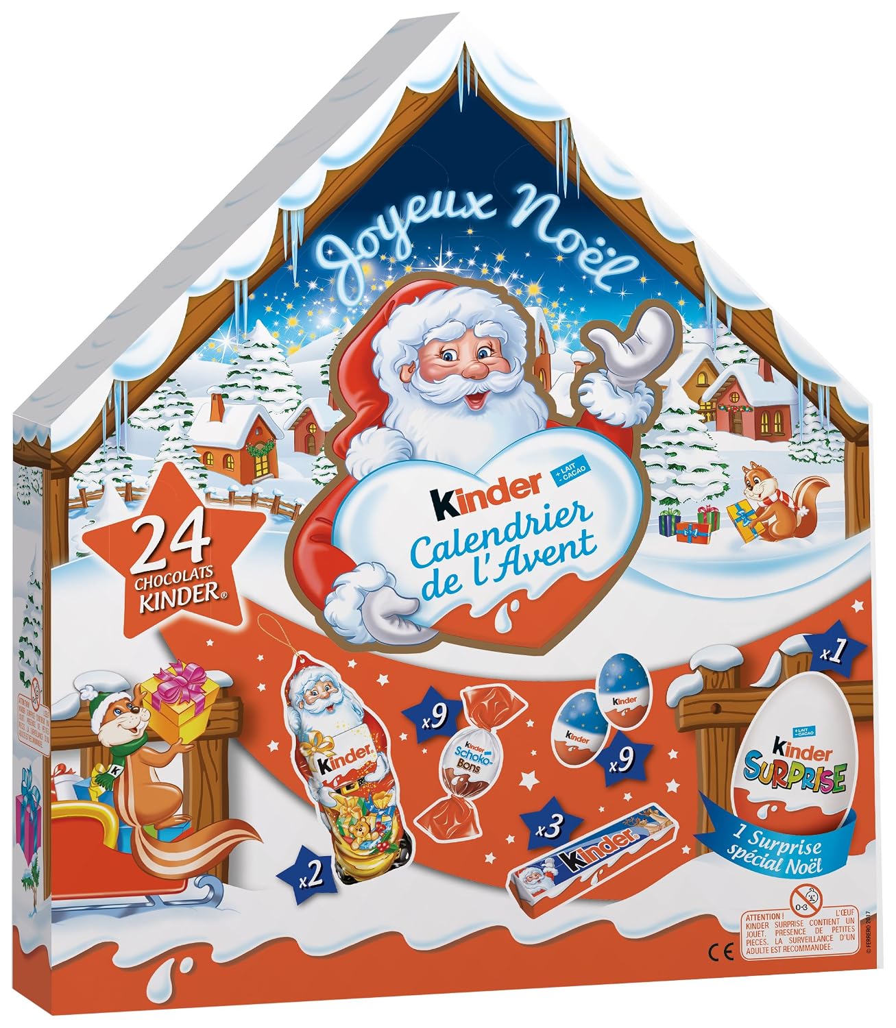 Kinder — Calendrier de l’Avent Chalet Chocolat Noël 184 g
